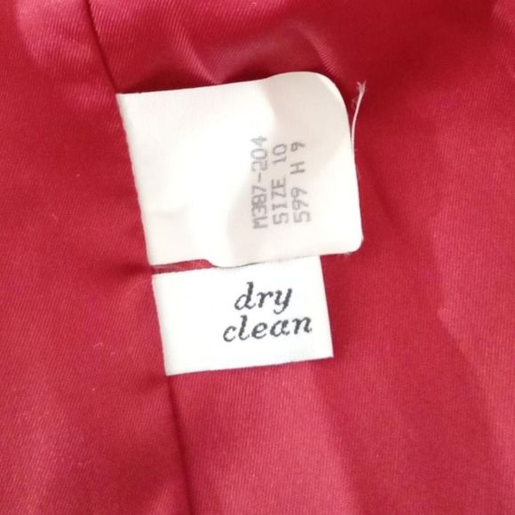 Pendleton Jacket Size 10 Red Wool 1 Button Lined Virgin Wool USA - Picture 3 of 4